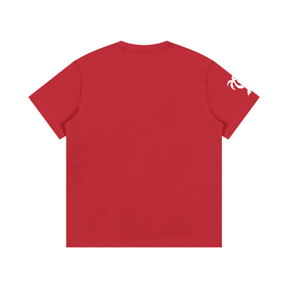 Essential ICONS T-Shirt featured in red with bold text design for stylish comfort.